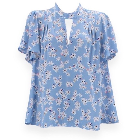 Blue Floral Sienna Sky Blouse - Picture 1 of 11